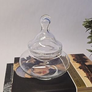 Vintage glass Napoli style apothecary jar